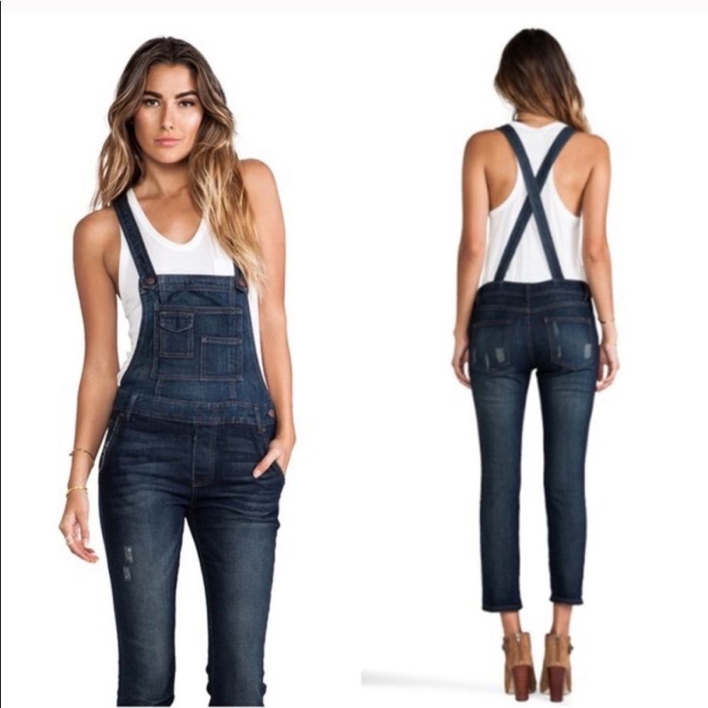 Free People Skinny Overalls sz 25